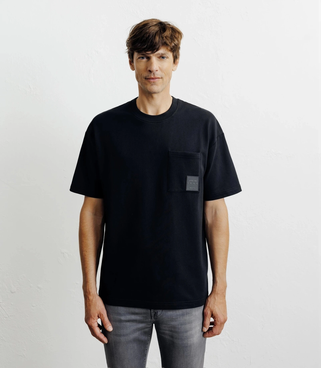 IZAC - T-shirt oversize col rond noir