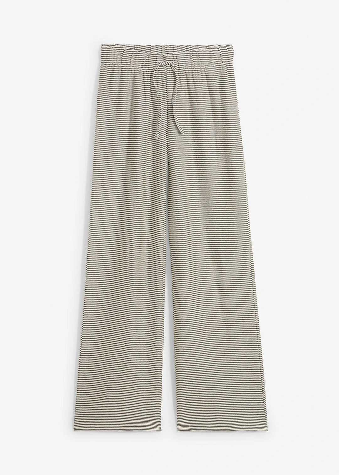 Pantalon en jersey rayé avec cordon de serrage, coton majoritaire
