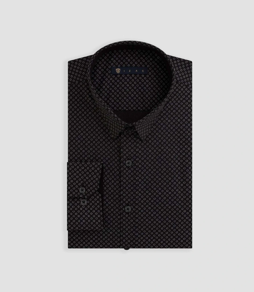 IZAC - Chemise imprimé micro motif noir ''Becci''