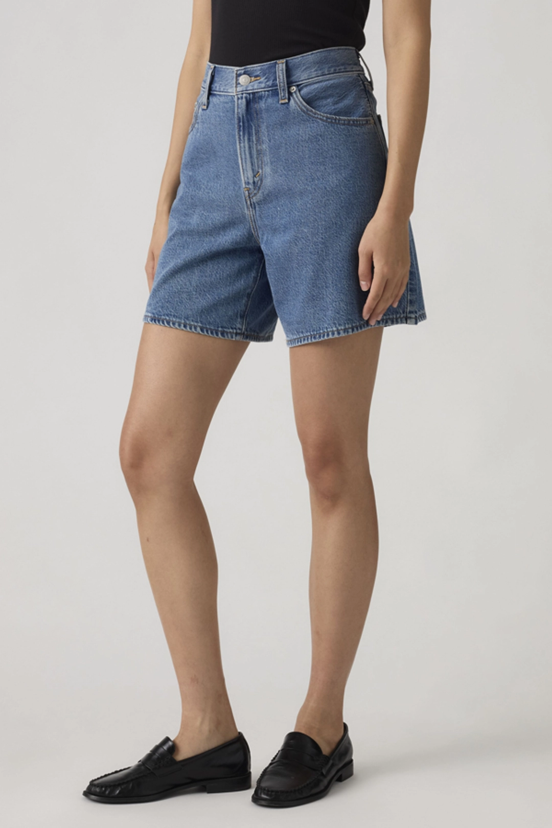 Levi's Short Baggy Taille Haute - Femme - Bleu / Far And Wide Short - 34 - 2