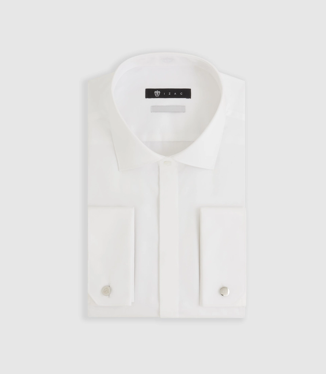IZAC - Chemise en satin de coton blanche ''Satinmixteslim''