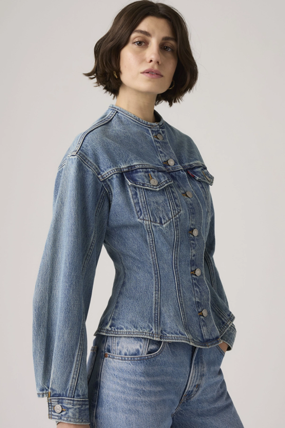 Levi's Veste Trucker Sculpted - Femme - Bleu / Wonderlust No Tack - XS - 2