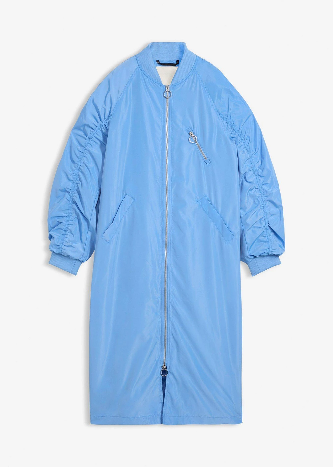 Manteau léger avec col en bord-côtes