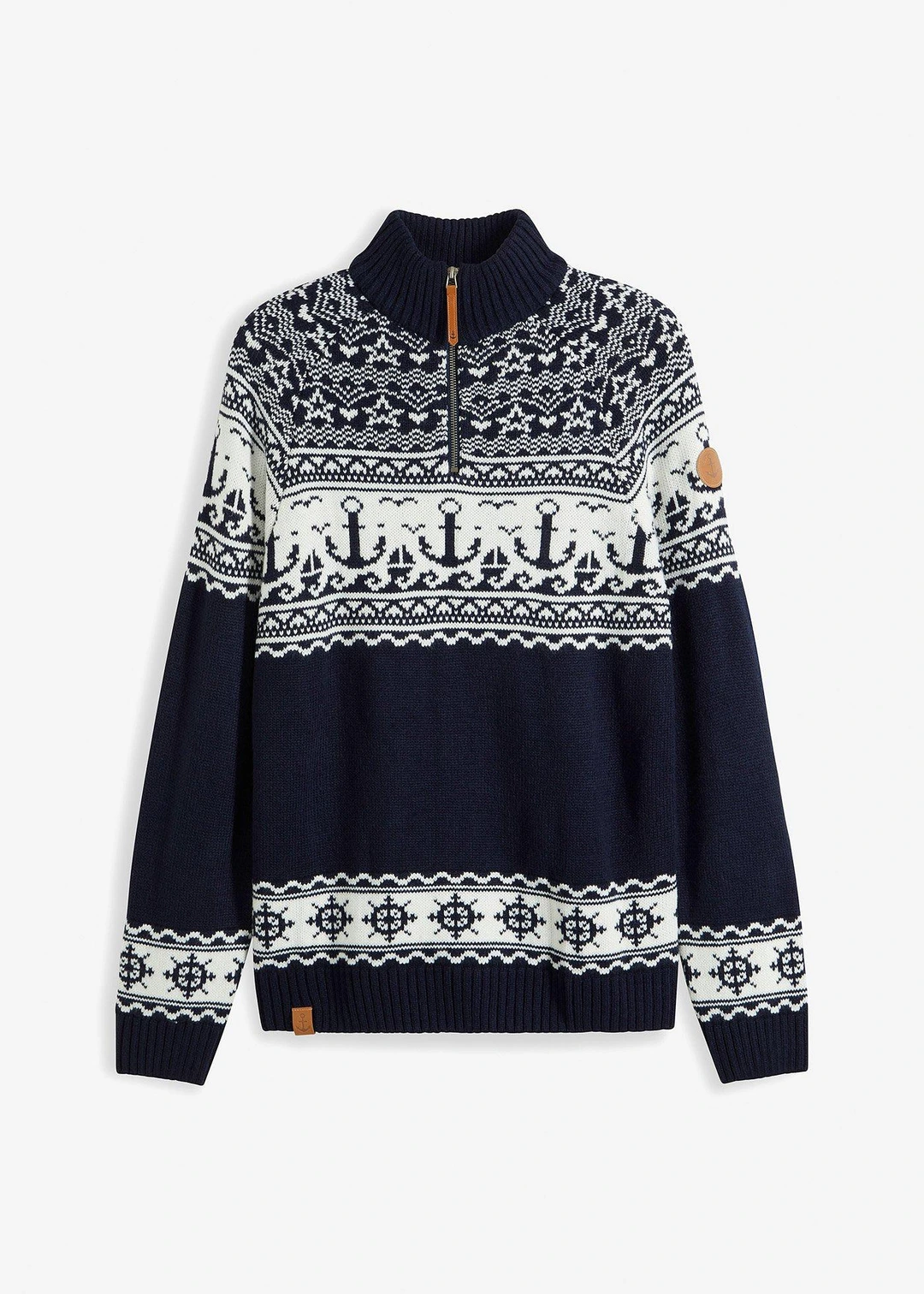 Pull camionneur à motif norvégien marin
