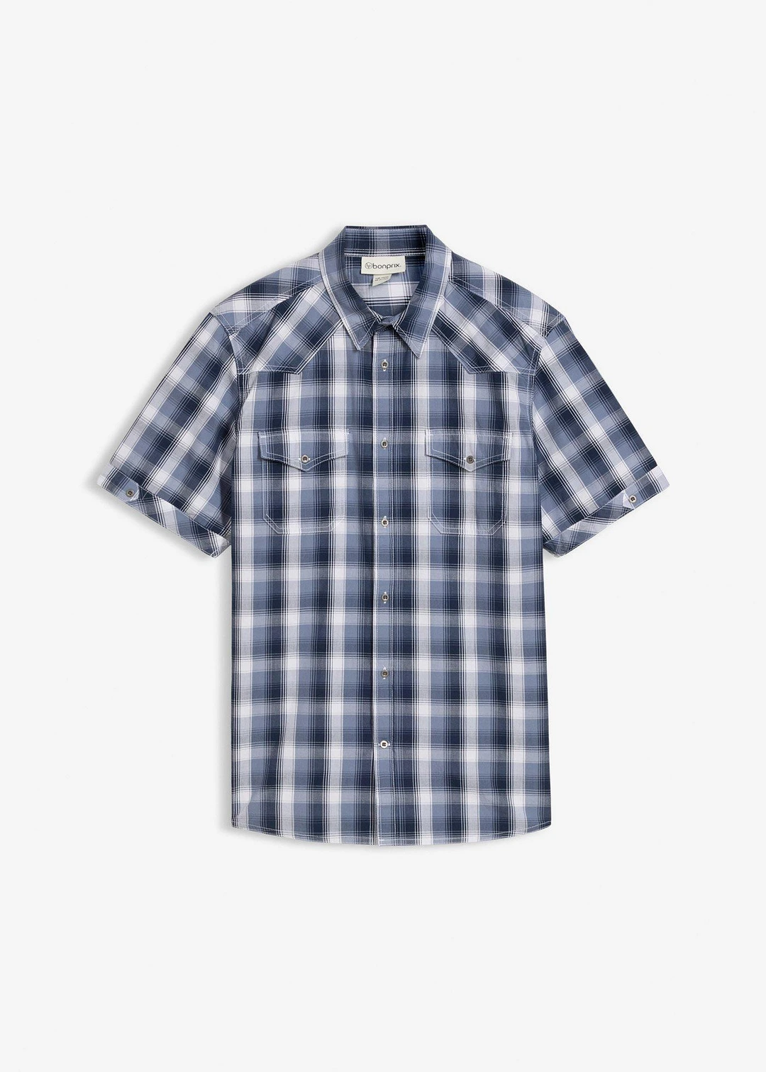 Chemise manches courtes à poches plaquées