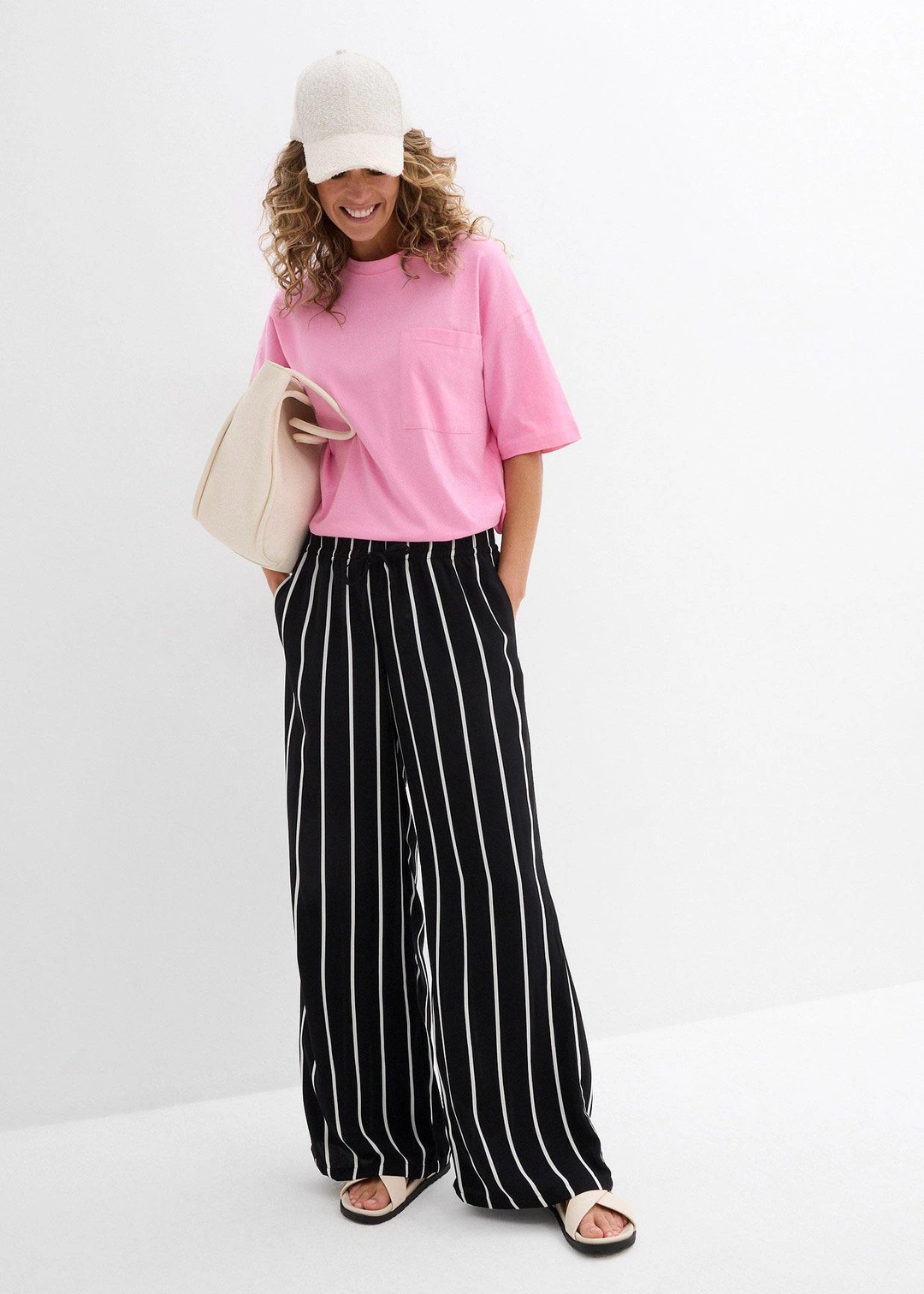 Pantalon large en crêpe léger