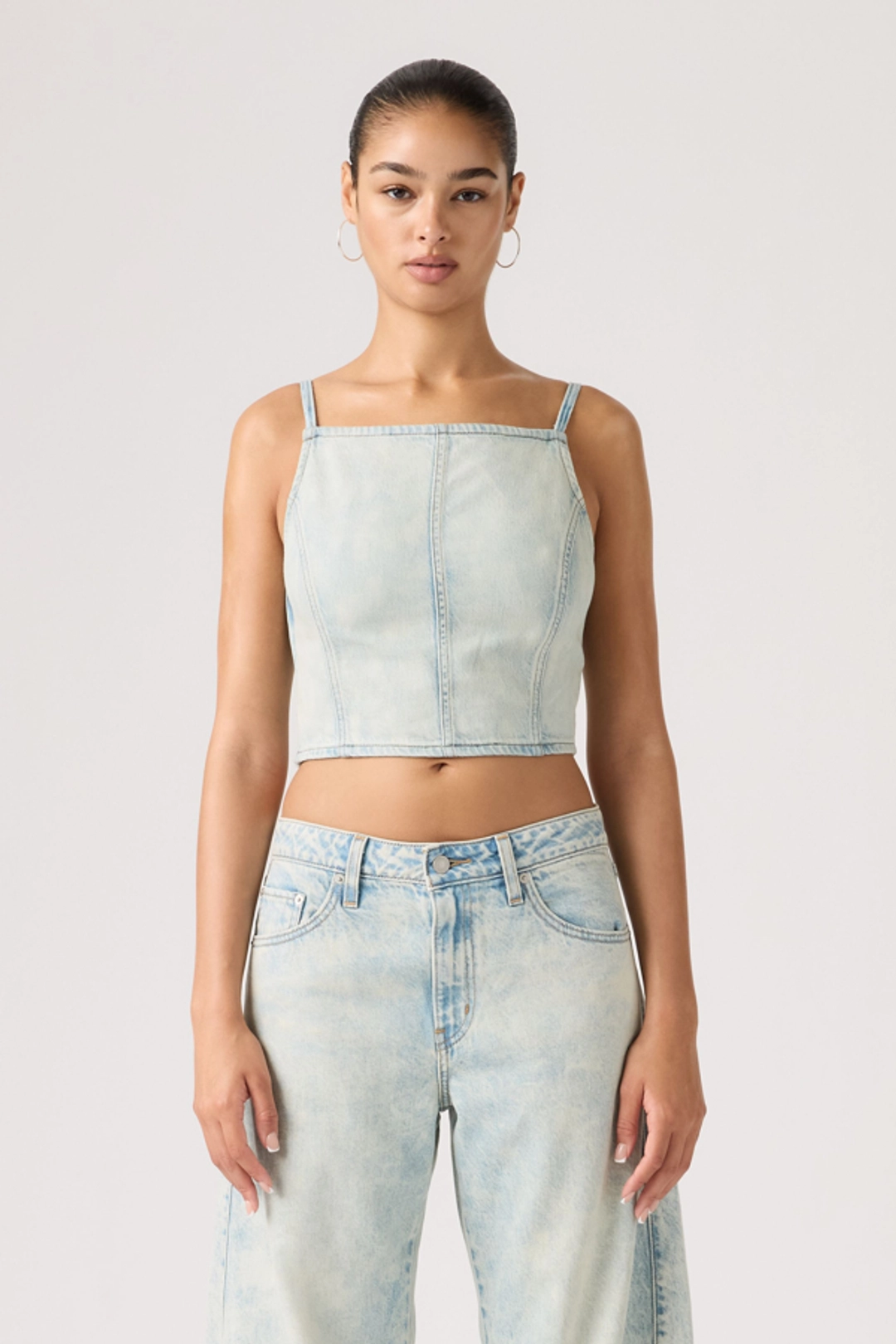 Levi's Débardeur Encolure Carrée - Femme - Bleu / Cielito Lindo - XS - 2