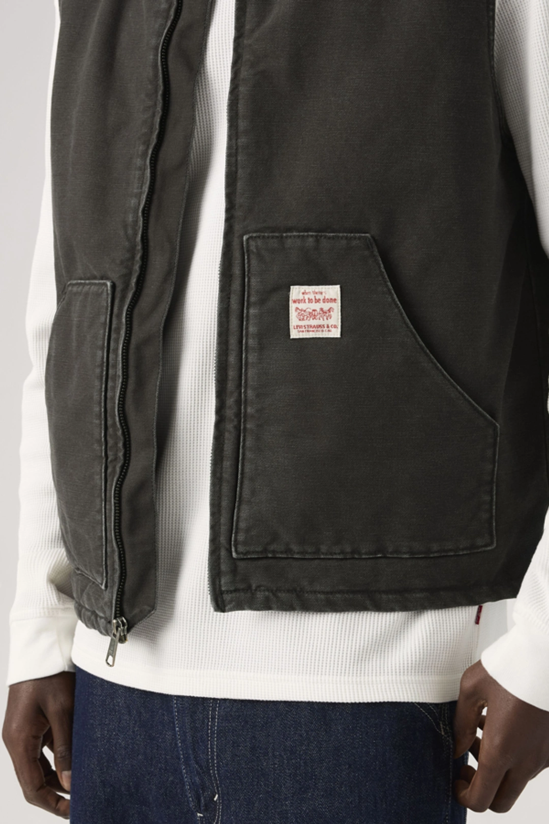 Levi's Veste Sans Manche Sansome - Homme - Noir / Meteorite - XS - 2