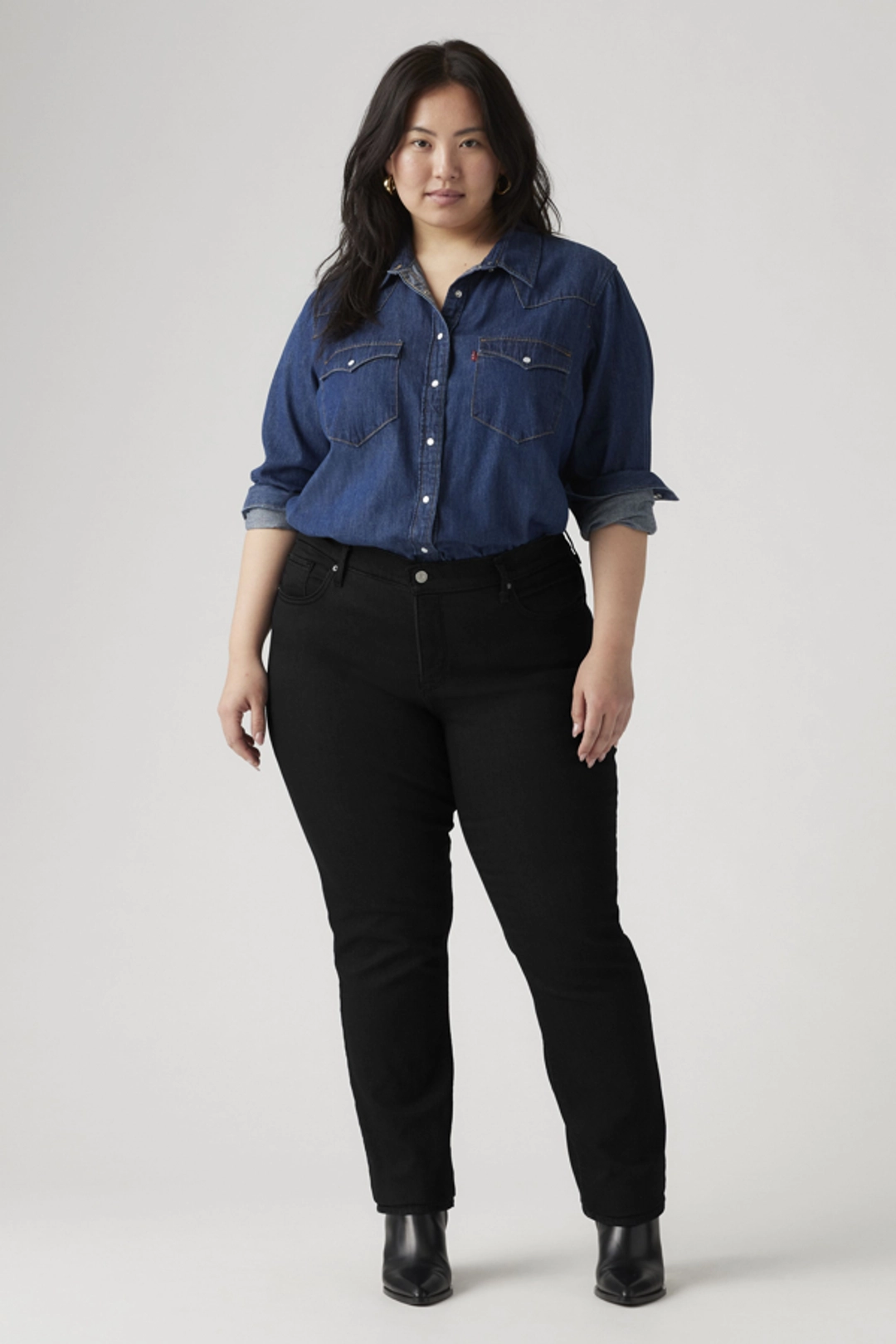 Levi's Jean 314 Galbant Straight (grandes Tailles) - Femme - Bleu / Darkest Sky - 22S