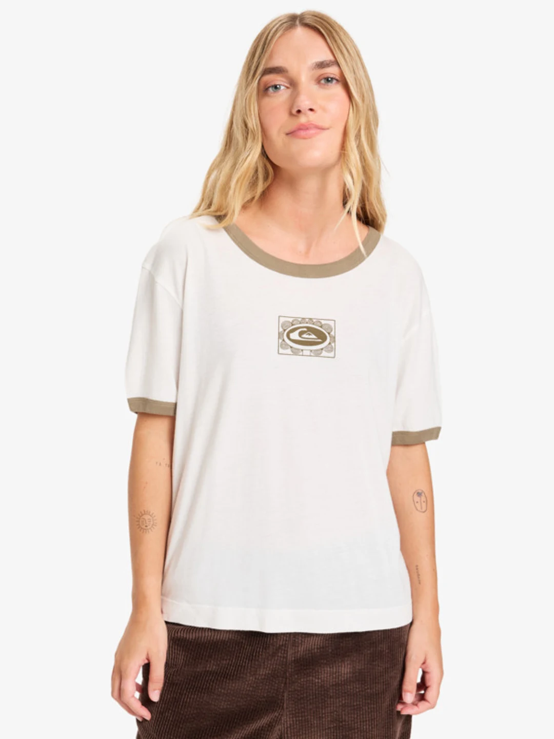 Ringer Screen - T-Shirt à manches courtes pour Femme Blanc