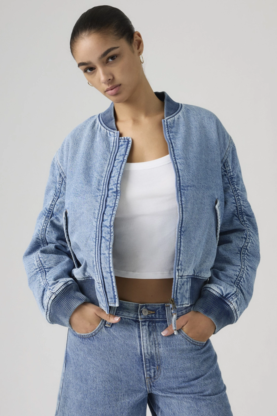 Levi's Blouson D'aviateur Scout Western - Femme - Bleu / Good Country Days - XS