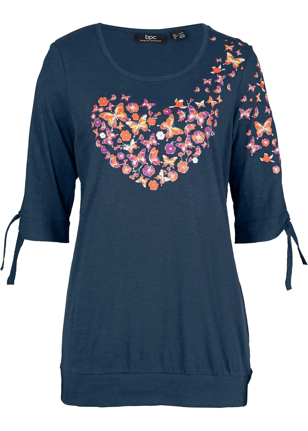 T-shirt coton épaules dénudées, mi-manches