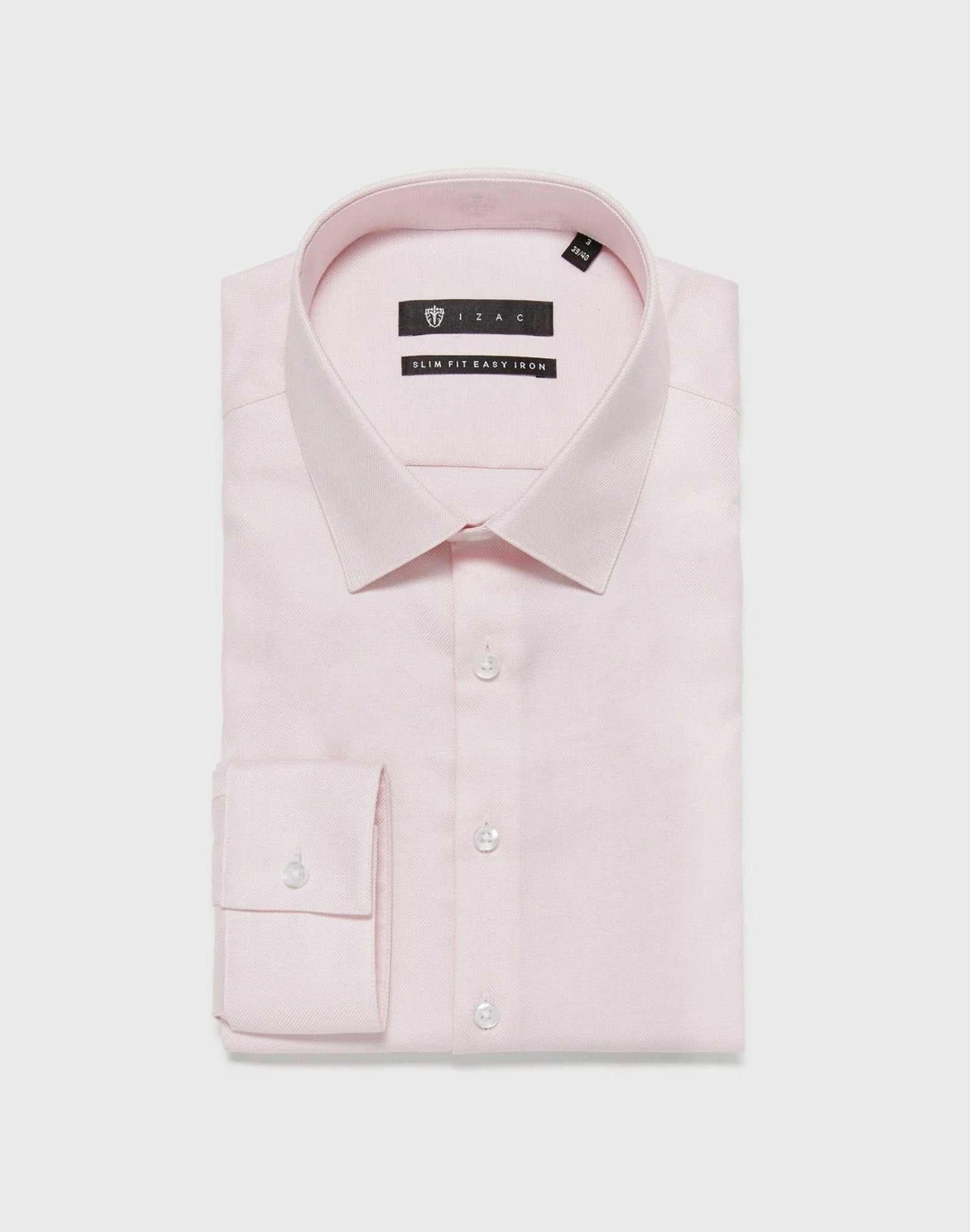 IZAC - Chemise coton dobby rose ''Liberte''