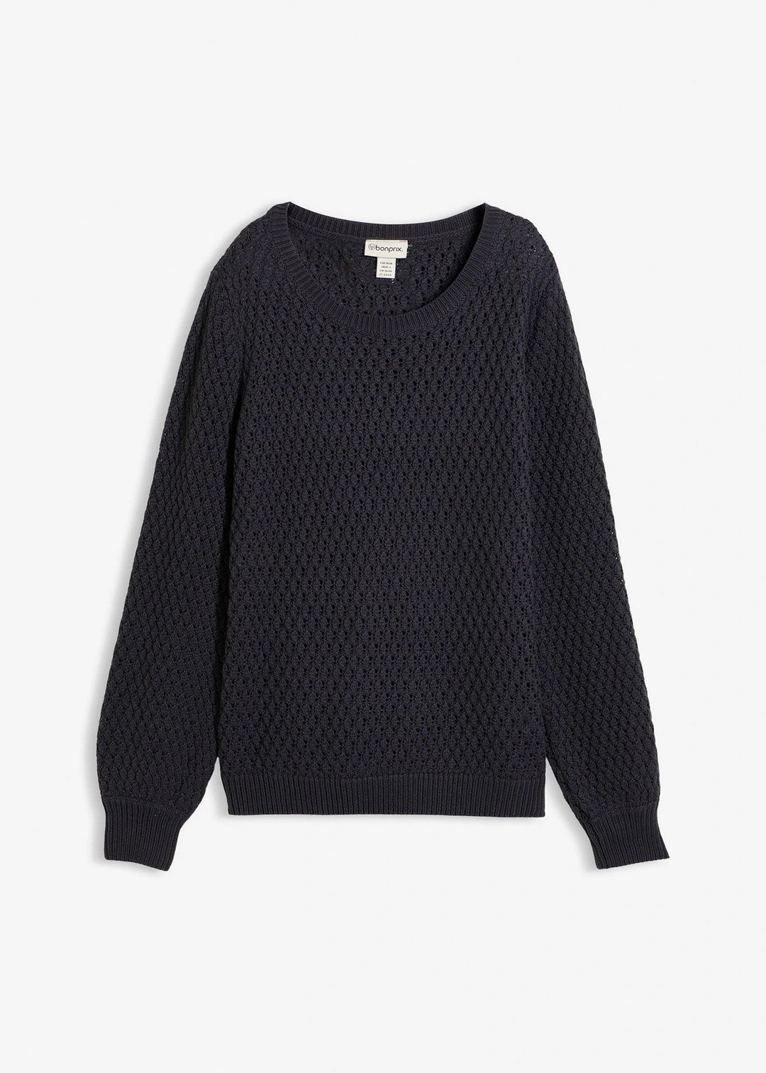 Pull en maille texturée de coton mélangé