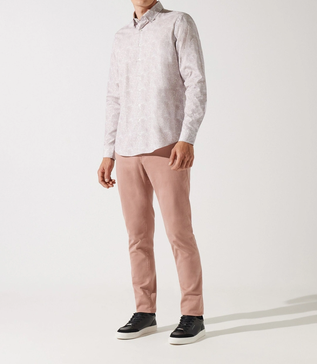 IZAC - Chemise à imprimé floral rose JACINTHE