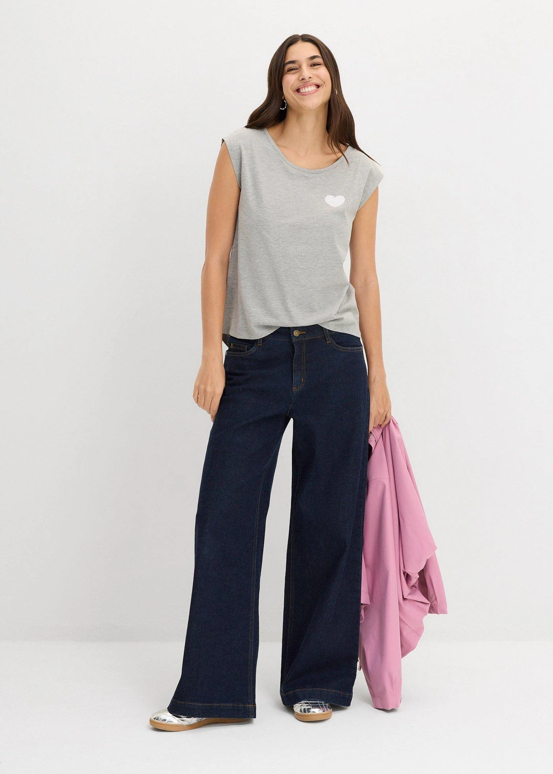 T-shirt fluide, plus long derrière - 2