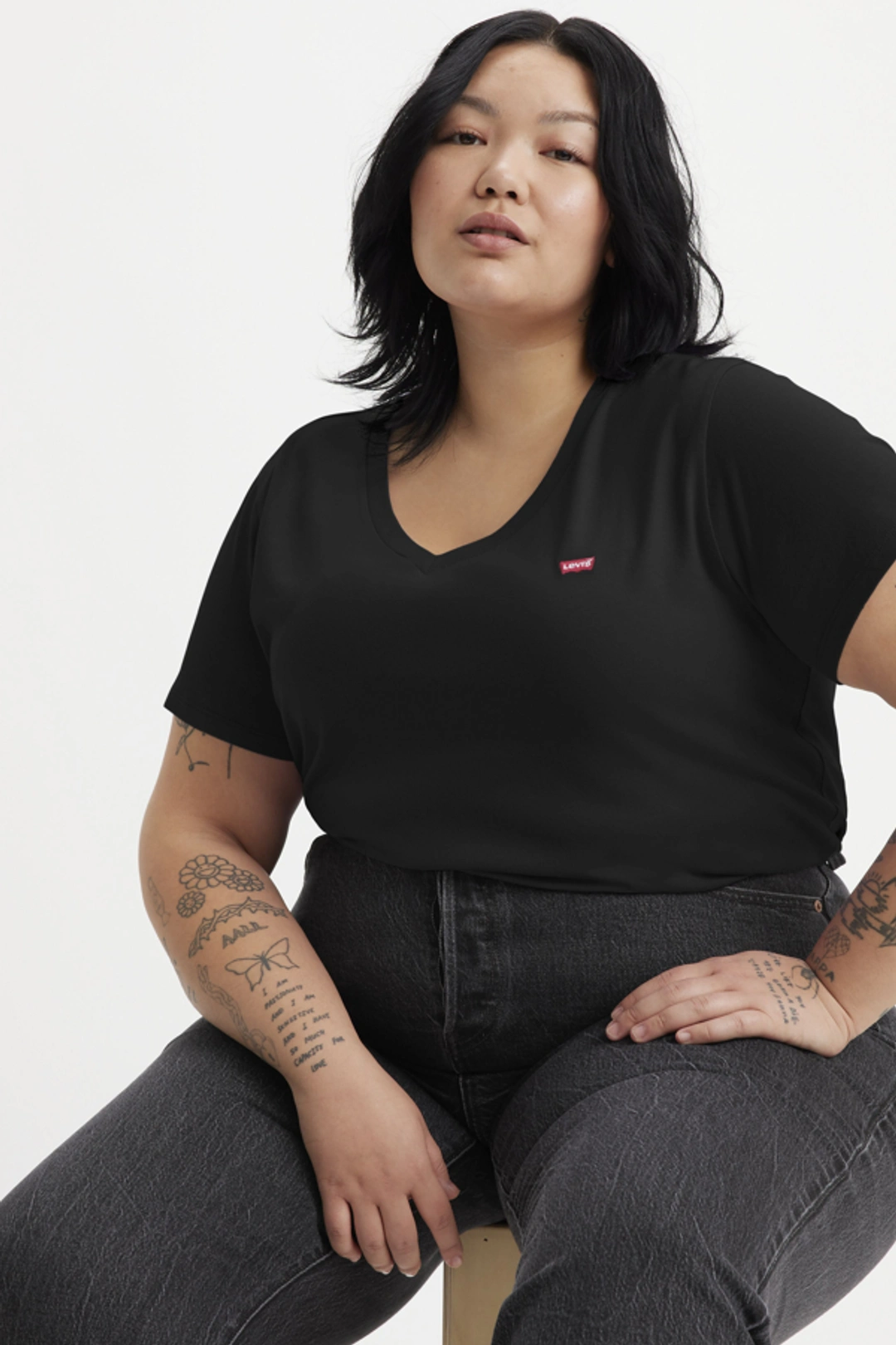 Levi's T Shirt Col V (grandes Tailles) - Femme - Rose / Potpourri - 4X