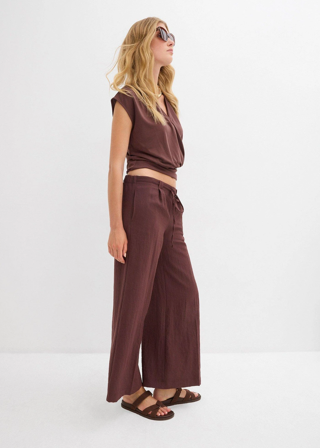 Jupe-culotte fluide en viscose mélangée - 2