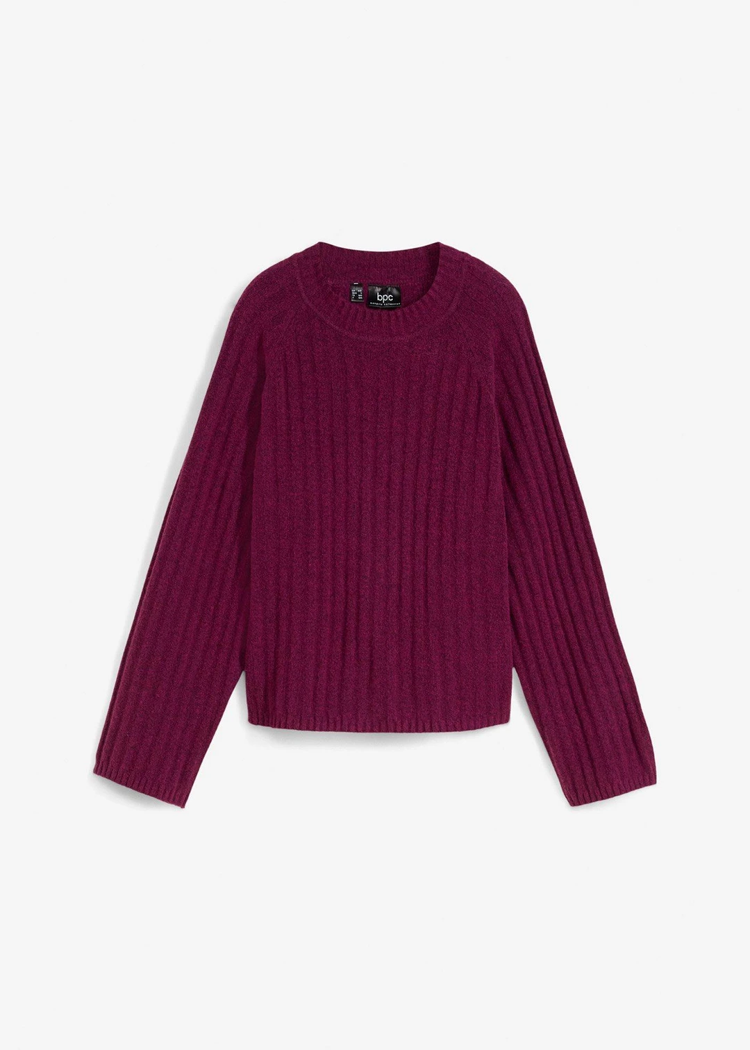Pull raccourci en maille côtelée