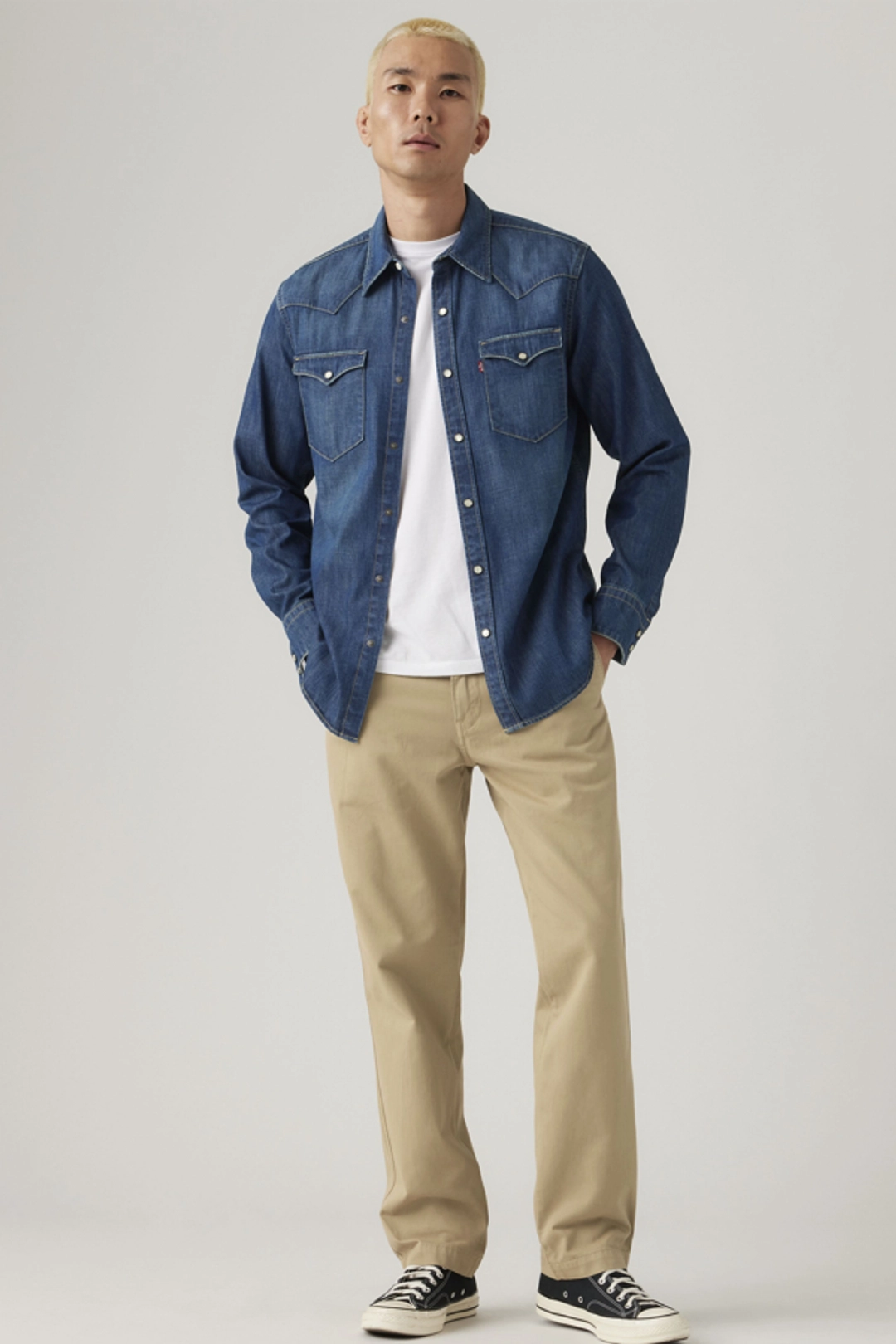 Levi's Pantalon XX Chino Authentic Relaxed - Homme - Bleu / Navy Blazer Soft Garment Dye - 29X32