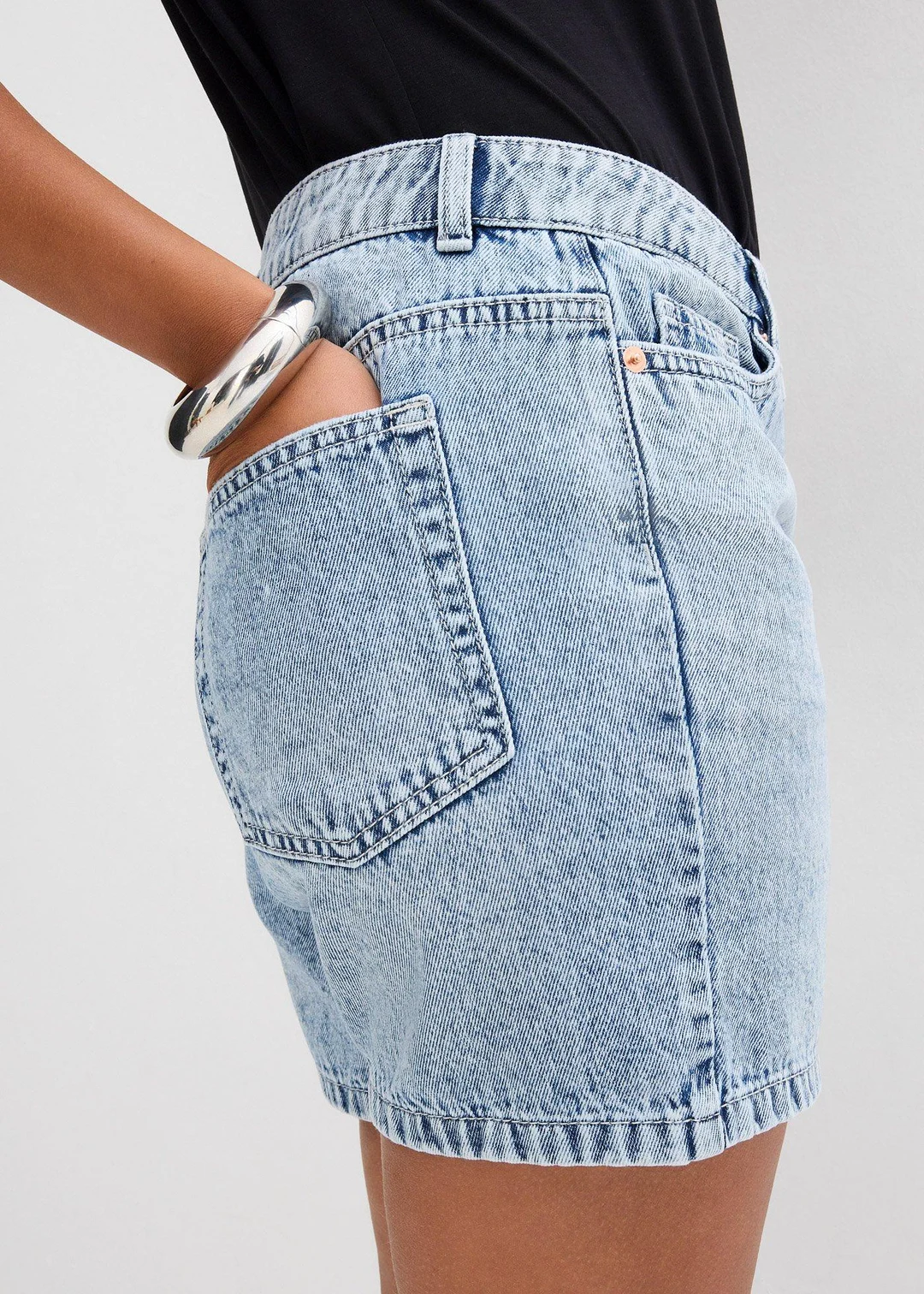 Short en jean, taille mi-haute - 3