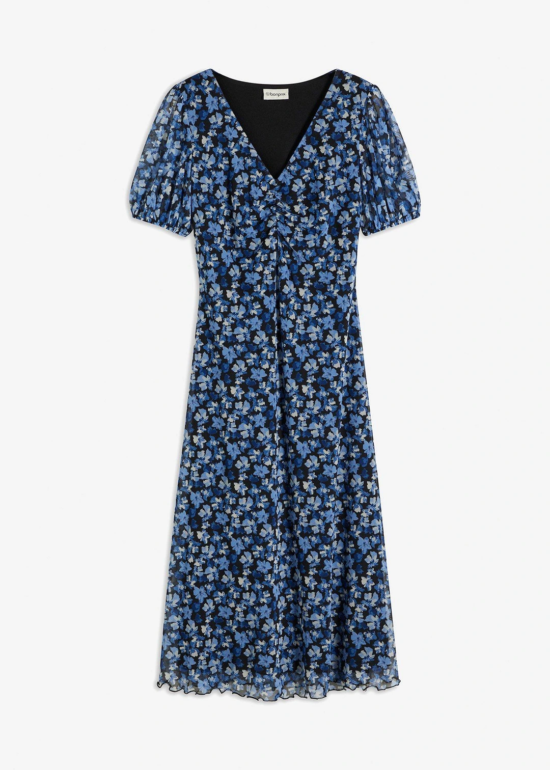 Robe midi en mesh imprimé