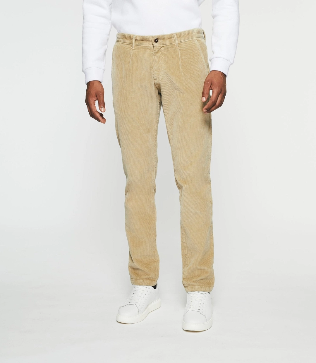 IZAC - Pantalon chino effet velours beige VELOUTE