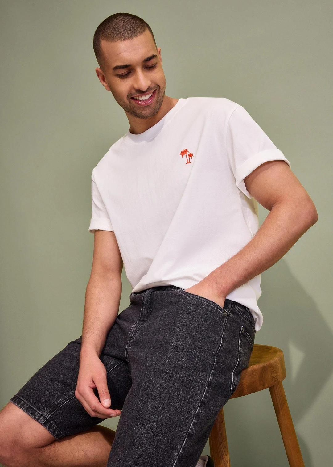 Bermuda en jean extensible, loose - 3