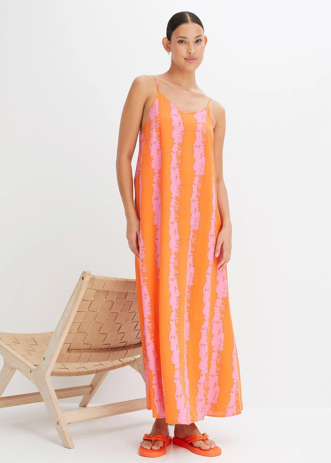 Robe à bretelles en viscose fluide - 2