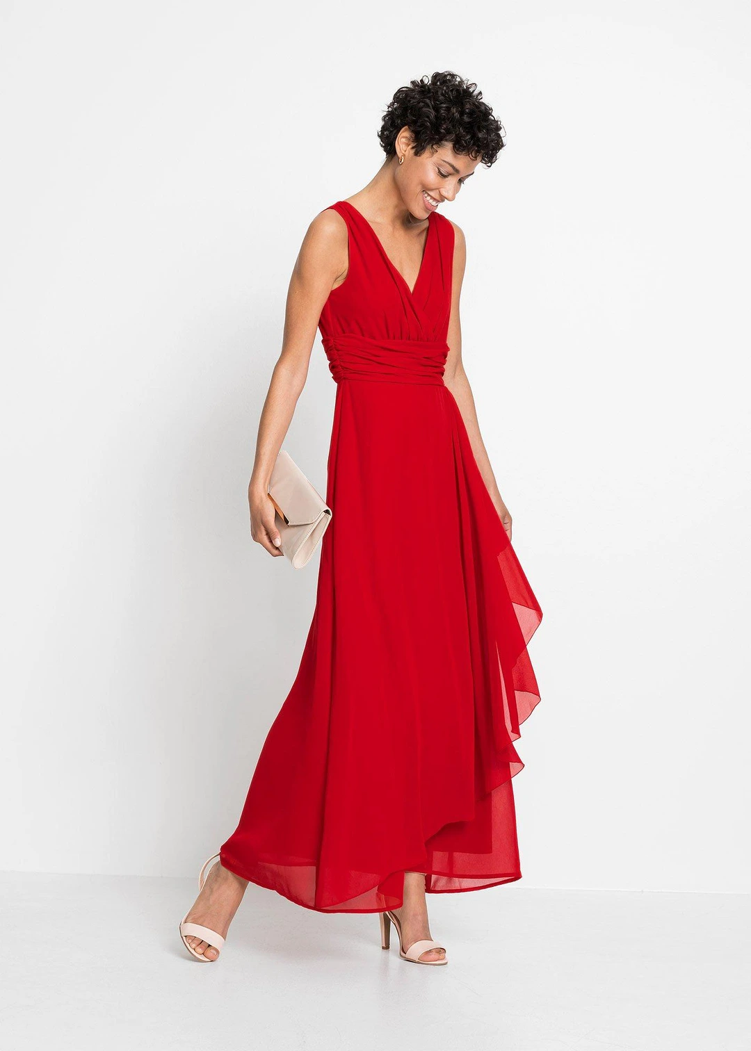 Robe en mousseline avec fronces