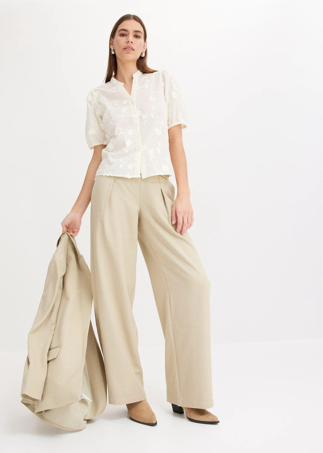 Chemisier manches courtes, 100% coton - 2