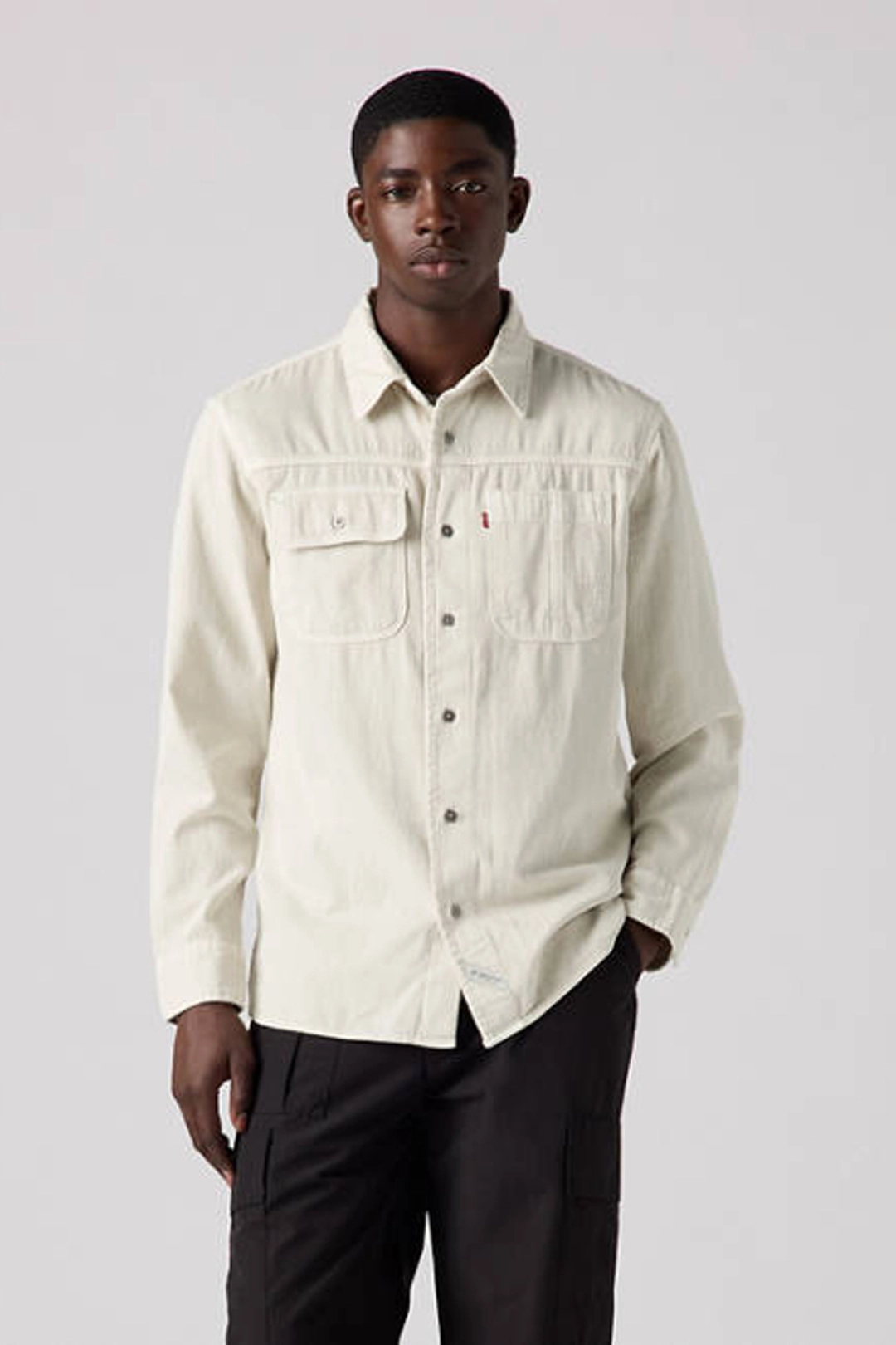 Levi's Chemise Auburn Worker - Homme - Gris / Harp Silver Birch Garment Dye - 2XL - 2