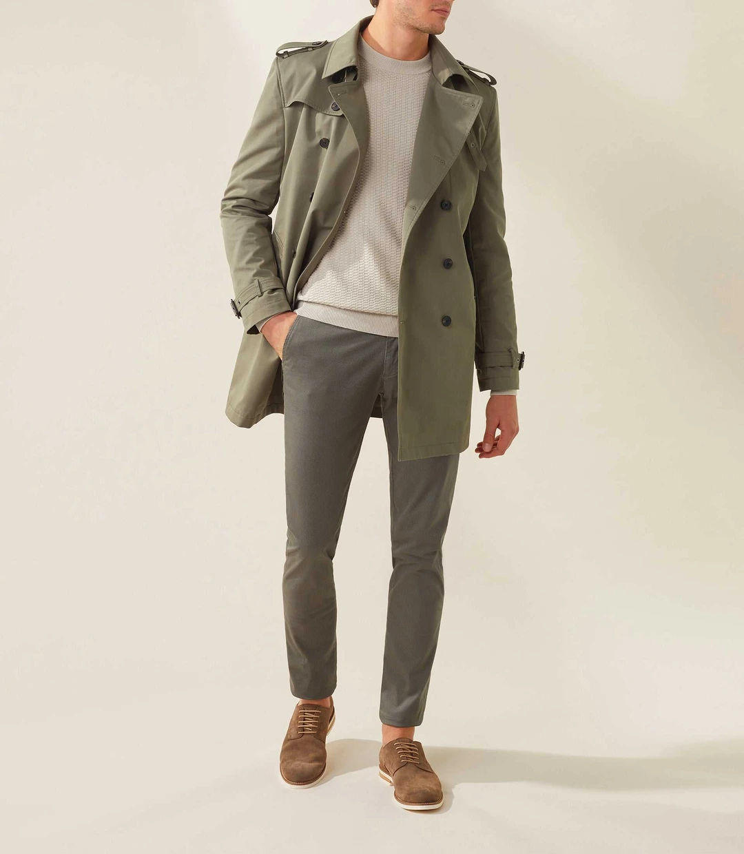 IZAC - Trench croise kaki ''Jake''