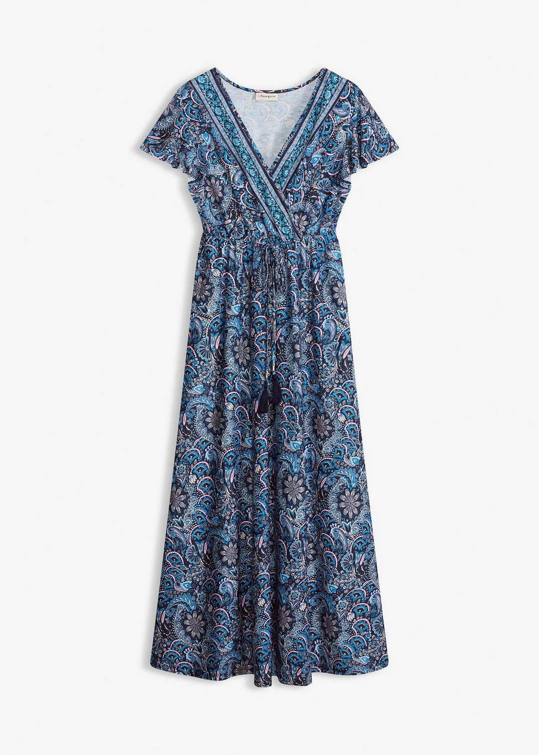 Robe longue en jersey imprimé