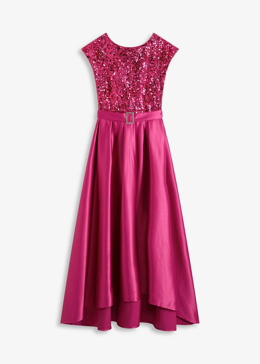 Robe de soirée en satin brillant et sequins