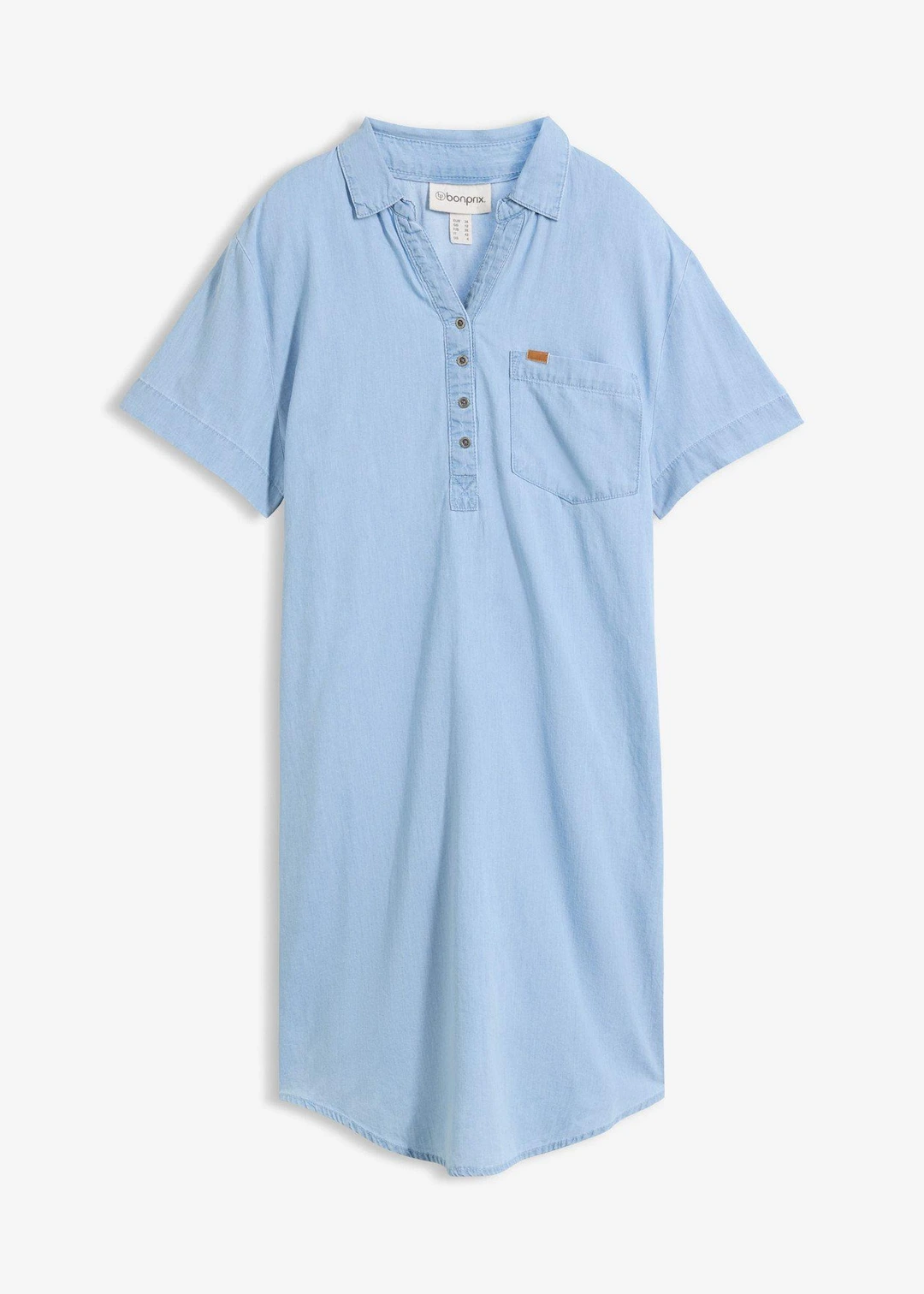 Robe en jean, manches courtes