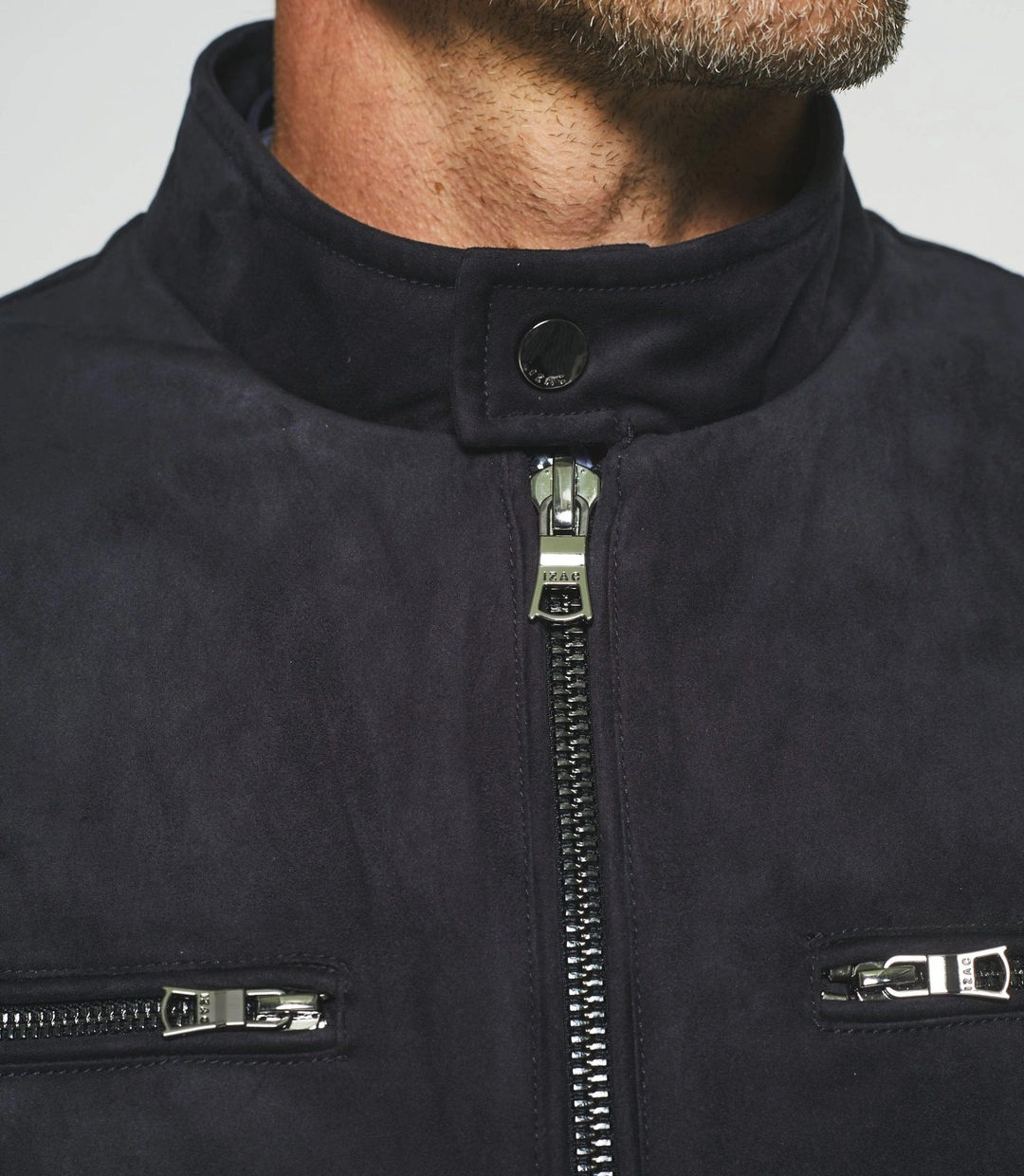 IZAC - Blouson en suédine marine MALWEN