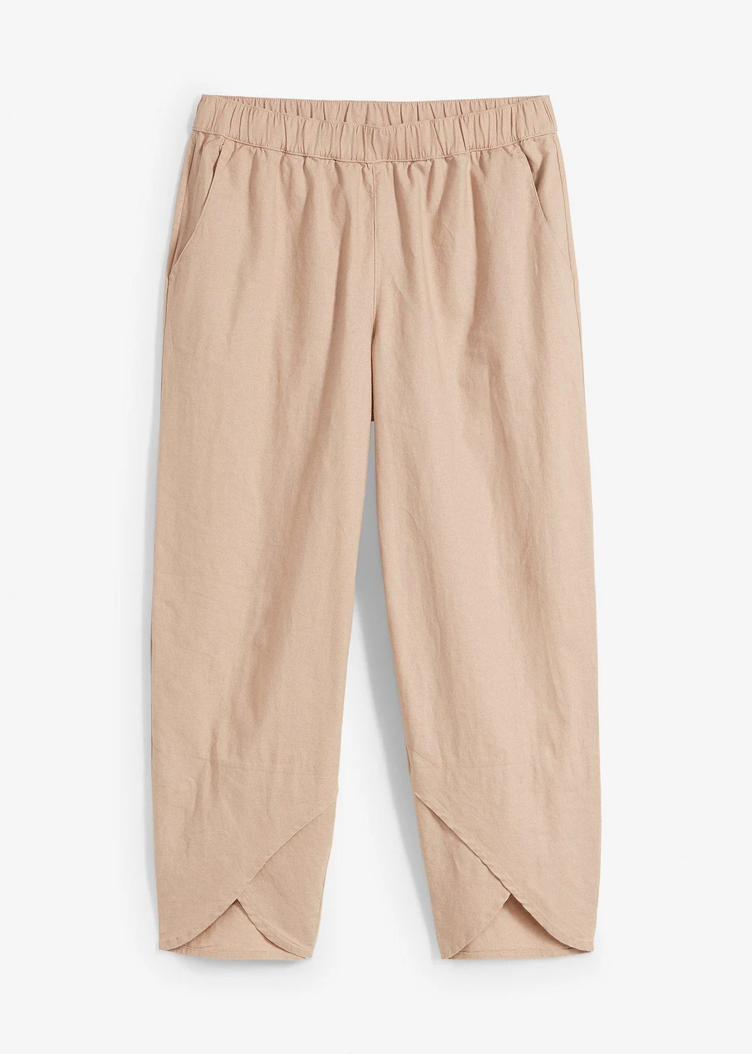 Pantalon 3/4 aérien en lin mélangé
