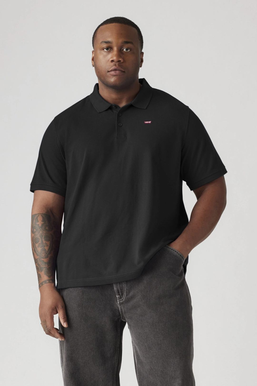 Levi's Polo Housemark (Grandes Tailles) - Homme - Noir / Mineral Black - 5XL