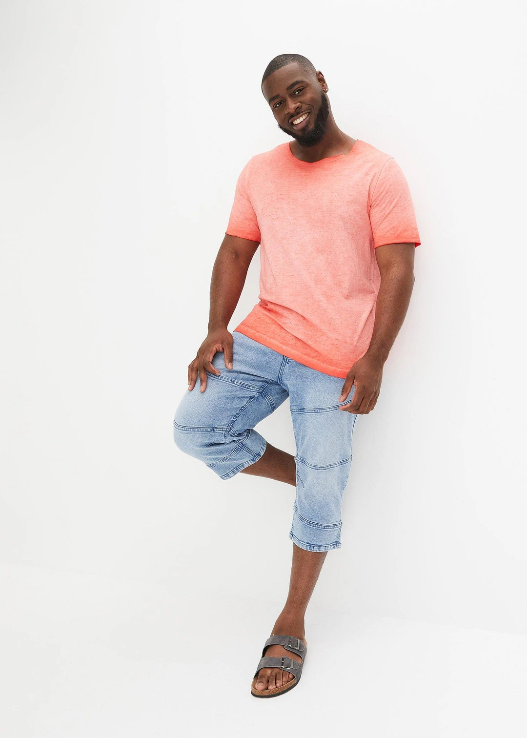 T-shirt 100% coton, aspect délavé - 2
