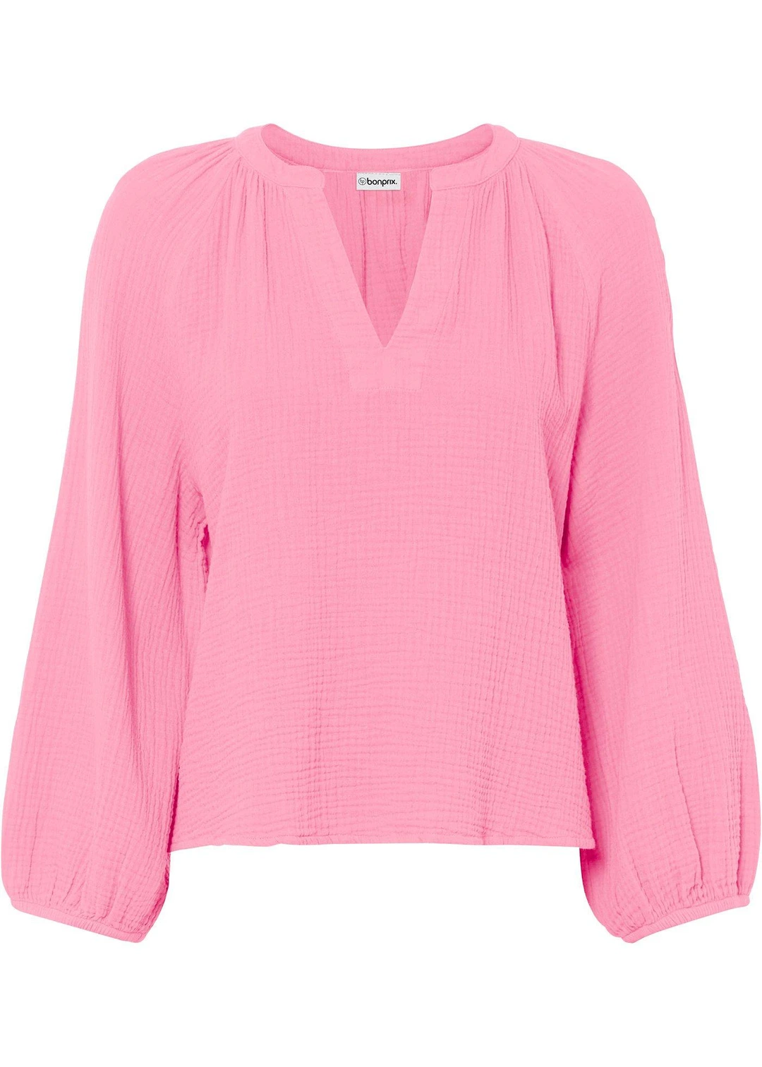 Blouse oversize en gaze de coton
