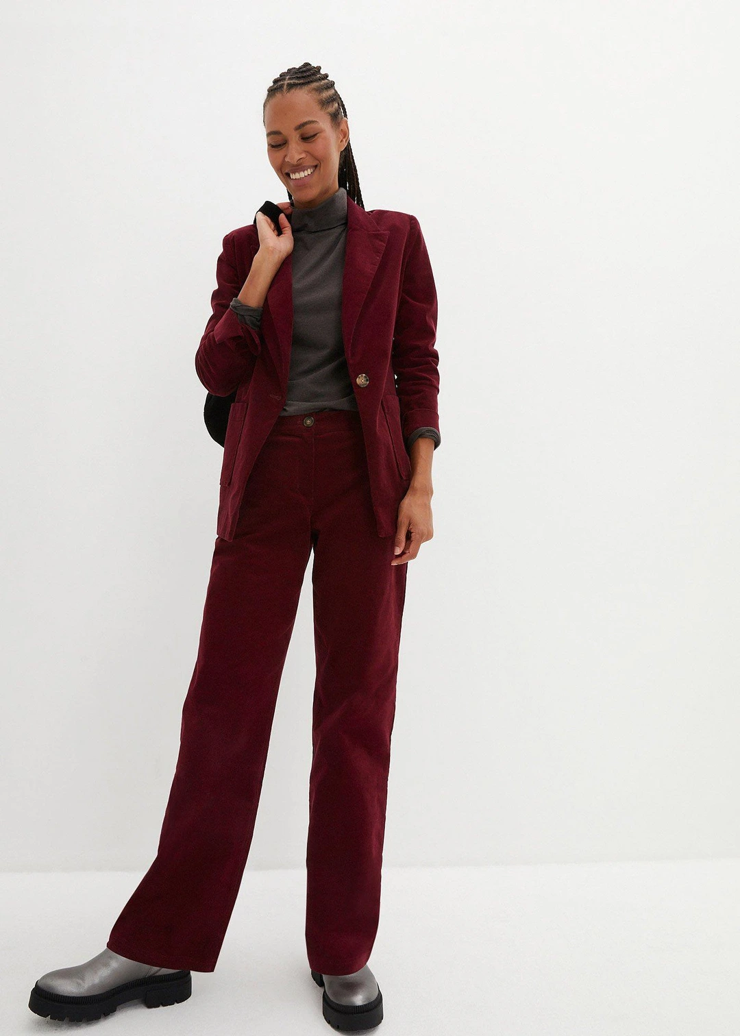Pantalon en velours côtelé extensible - 2