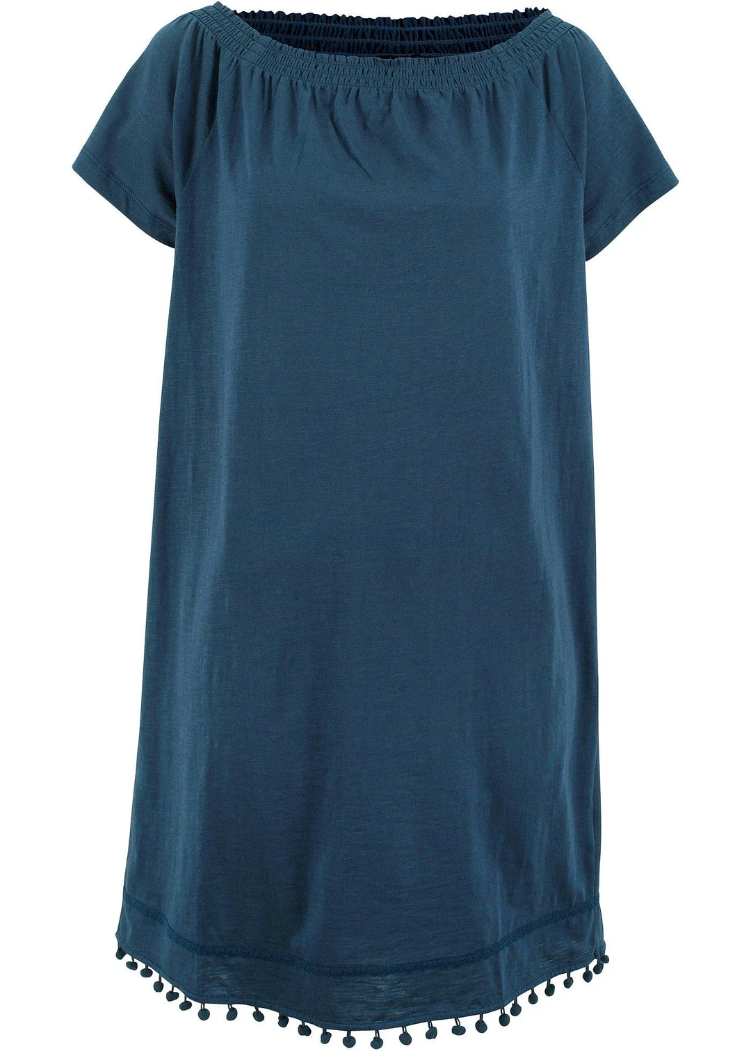 Robe à col Bardot en jersey 100% coton