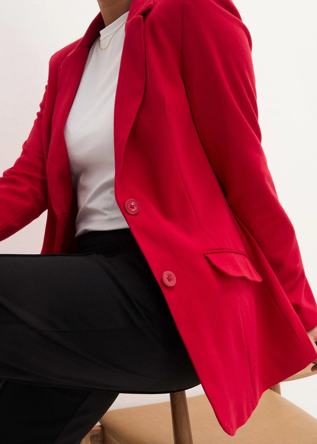 Blazer long en jersey coton - 3