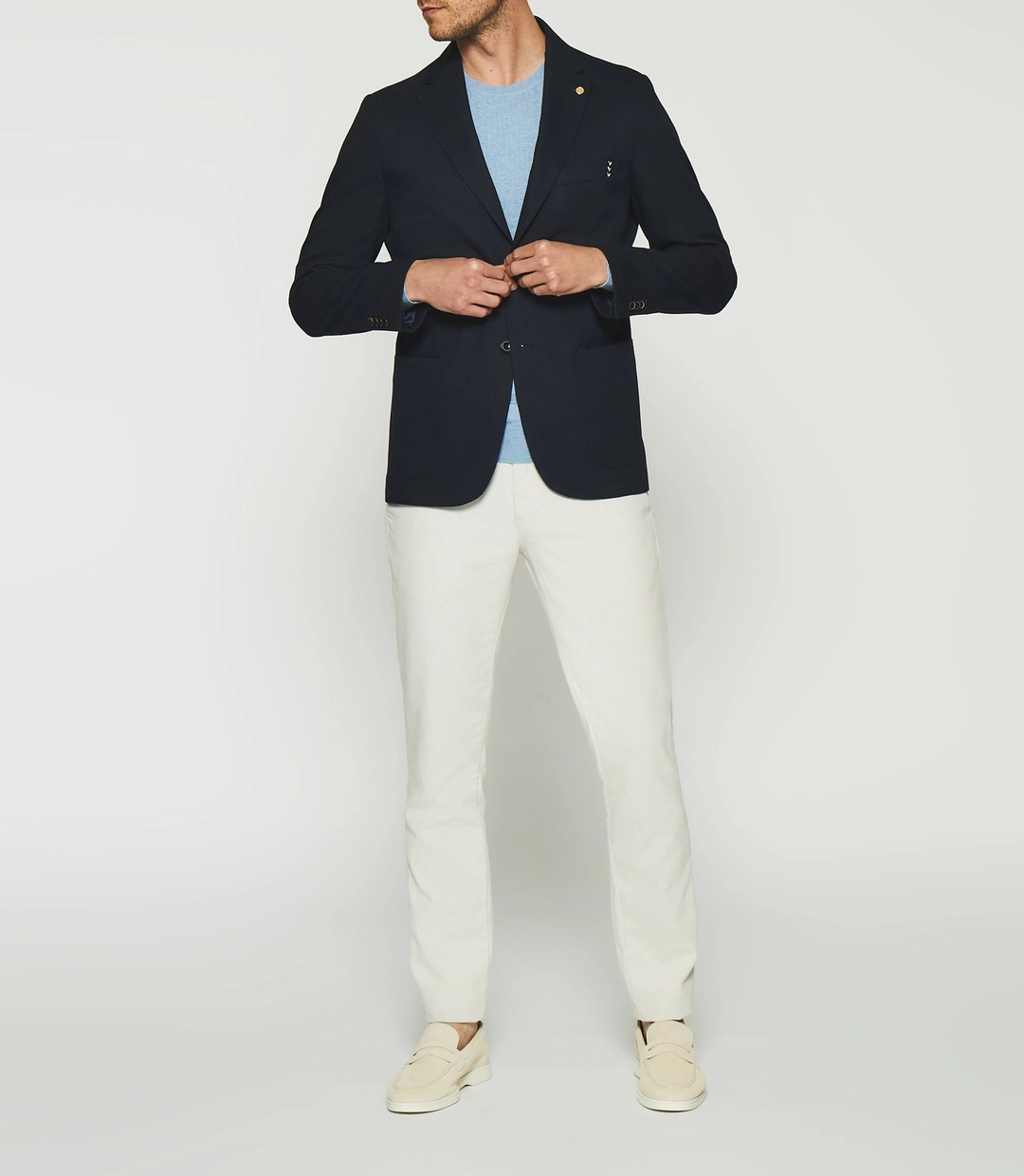 IZAC - Veste à 2 boutons marine ASTI