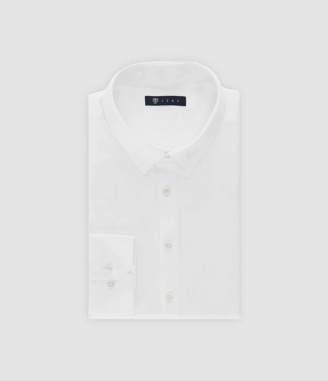 IZAC - Chemise ville en maille blanche PACOME