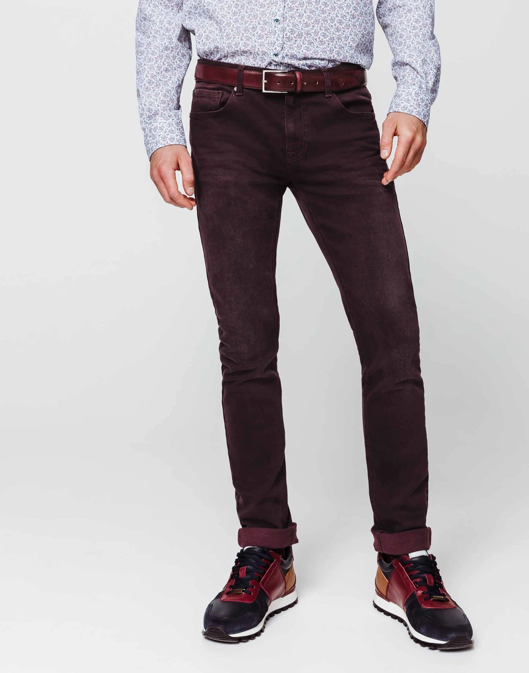 IZAC - Jean slim bordeaux