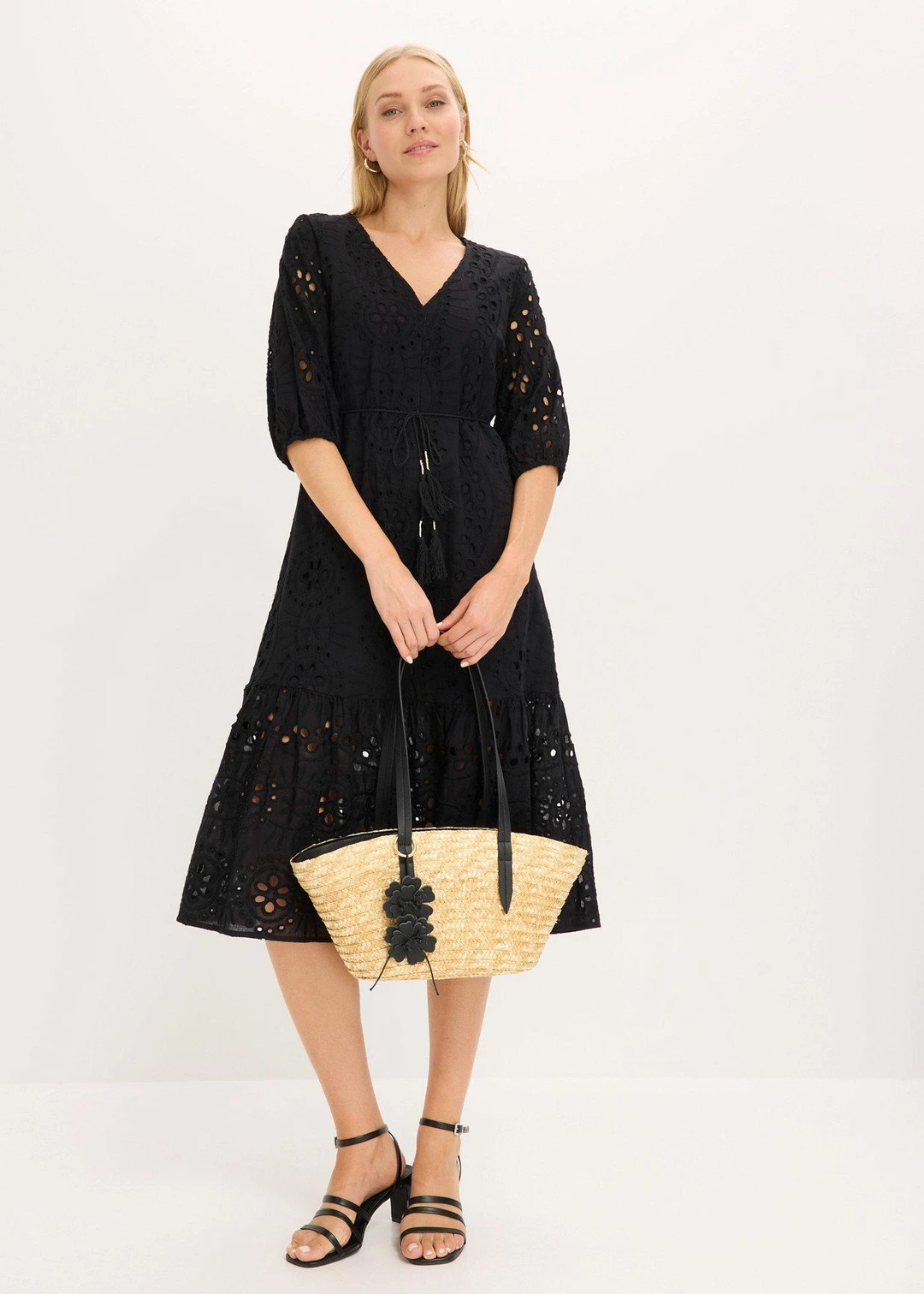 Robe midi en broderie anglaise 100% coton - 2