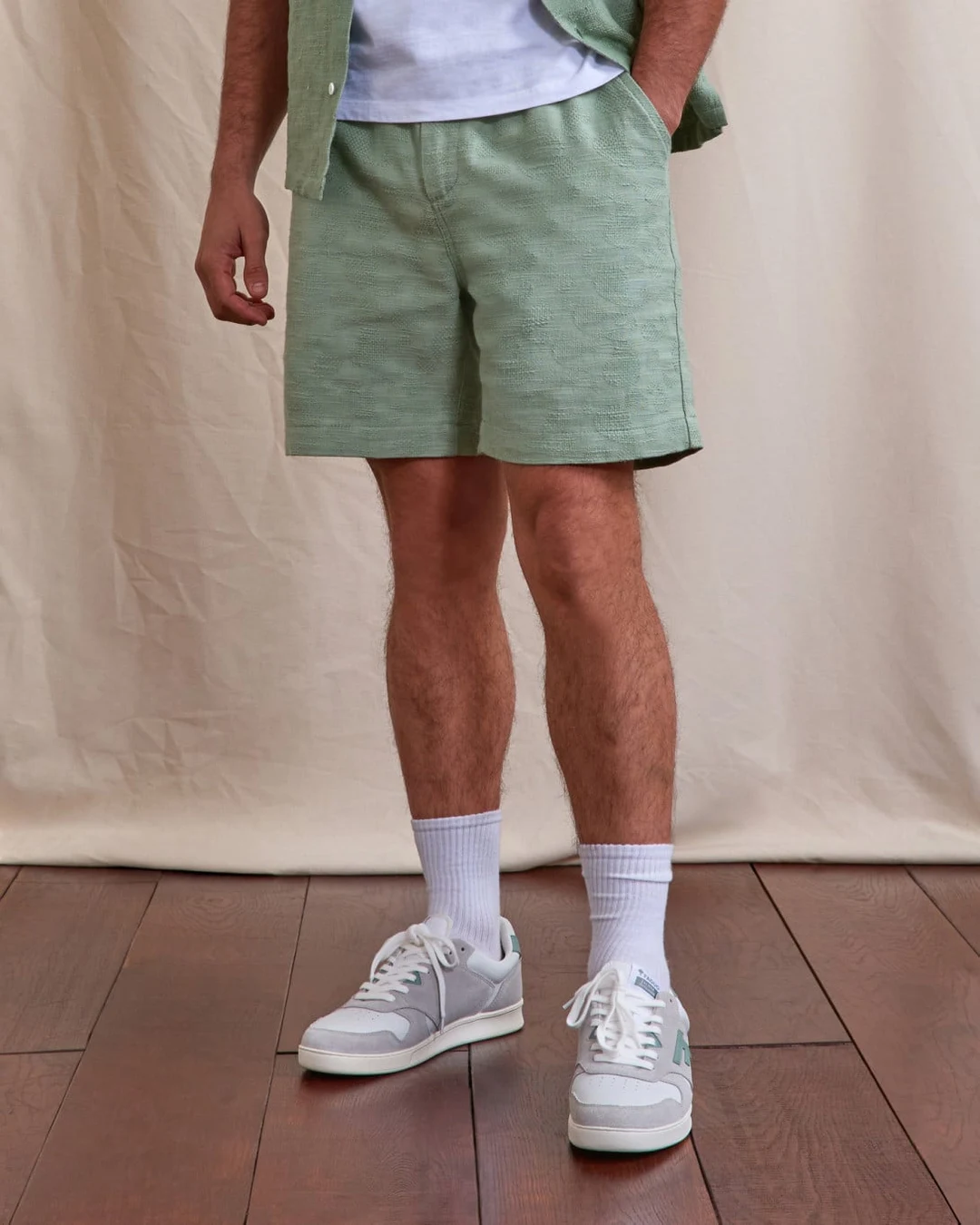 Short vert clair coton et viscose - CHEVRE