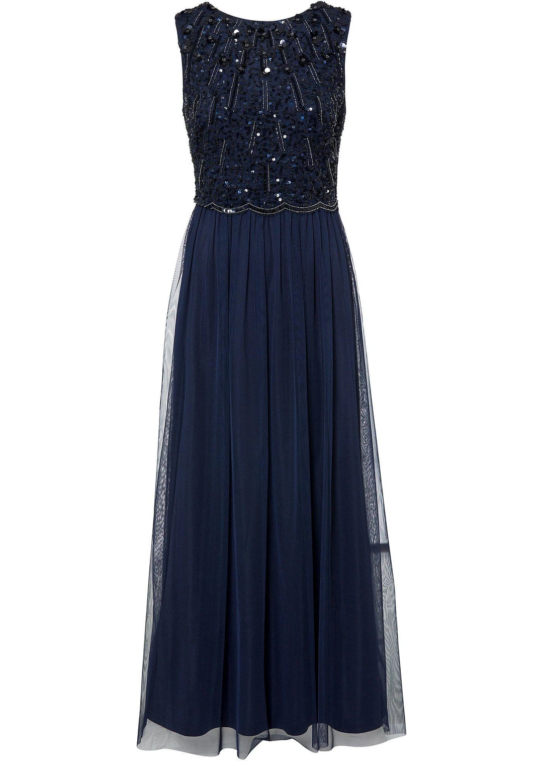Robe longue avec haut brodé de sequins